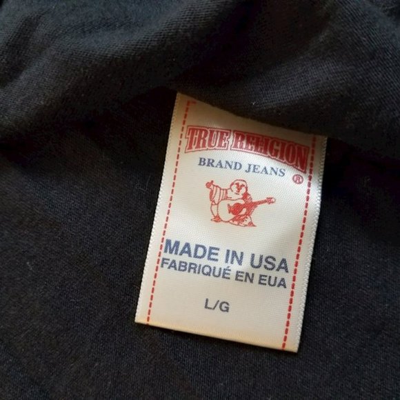 VINTAGE TRUE RELIGION BLACK TSHIRT SIZE LARGE NWT - Picture 2 of 6